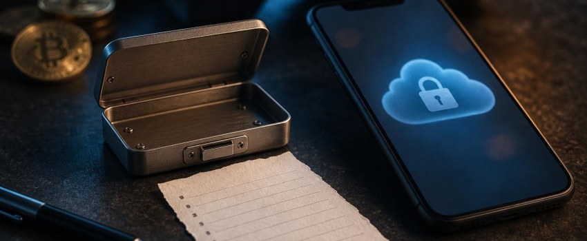 Seed phrase nel cloud, nelle note o nel password manager: rischi e alternative sicure