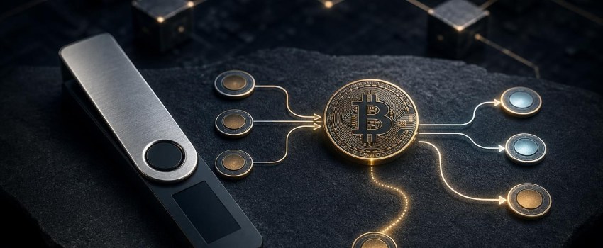 Ledger e transazioni Bitcoin: come leggere input, output, resto e commissioni prima di firmare