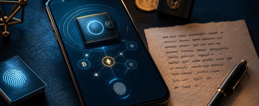 Come aprire un wallet crypto sullo smartphone: seed phrase, biometria e primo trasferimento